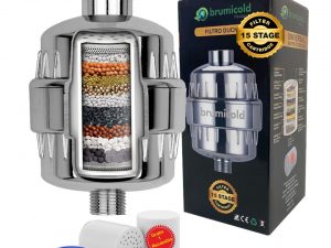 Filtro de ducha 15 etapas + recambio + esponja Konjac