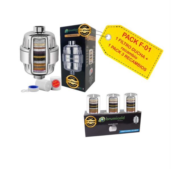 Pack filtro de ducha F01 20 etapas