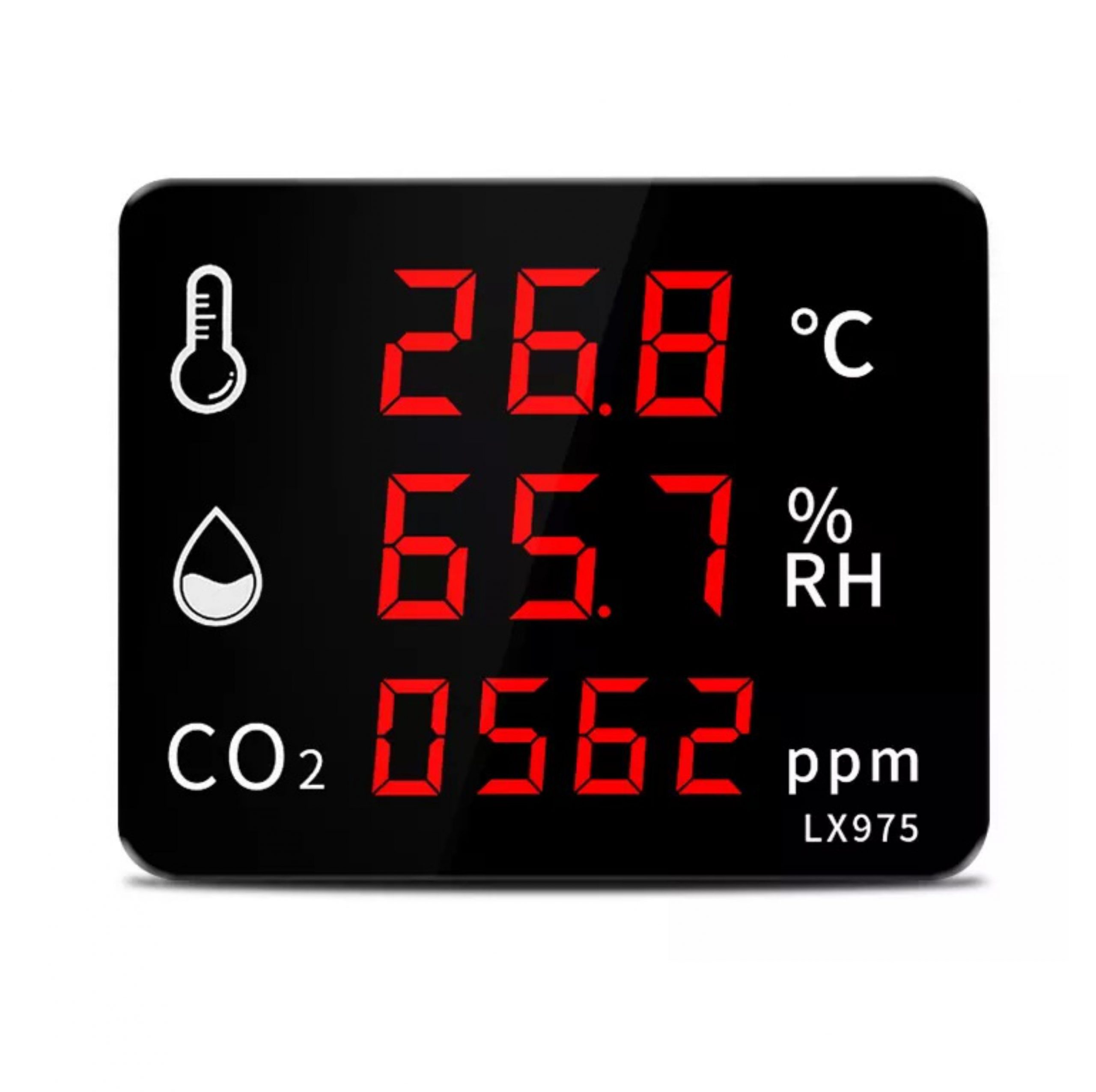 Medidor de CO2 Monitor de CO2 de calidad del aire interior, medidor de  humedad de temperatura con función de alarma fábrica precalibrada